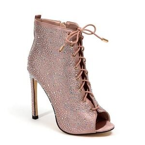 Shakira By Lady Couture High Heel Open Toe Rhinest